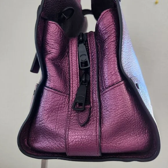 Nwot Coach Mercer Halogram Purple Metallic Shoulder Bag Purse - Picture 6 of 15